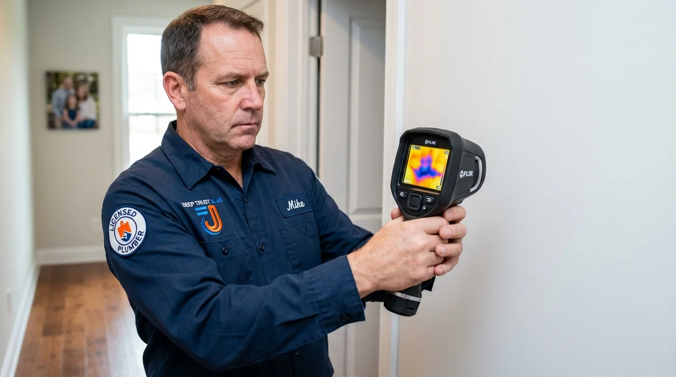 Thermal imaging leak detection by Johns Plumbing LLC in Oneida